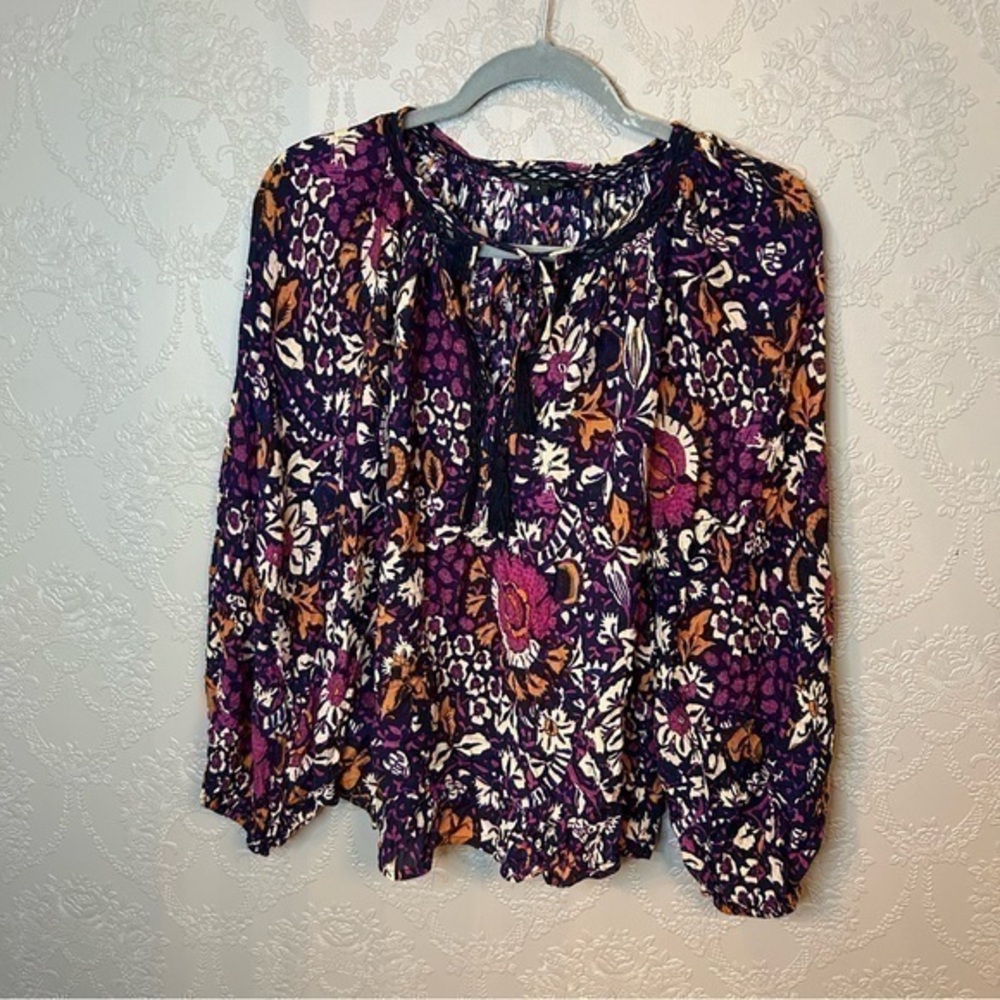 Rachel Zoe abstract blouse L large great condition